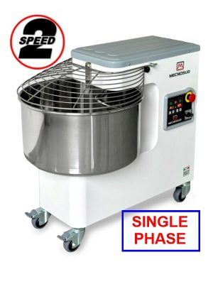 Fixed Head/Bowl 2 Speed Single Phase Spiral Mixer – 50Lt bowl/ 30kg of dry flour / 44kg finished product